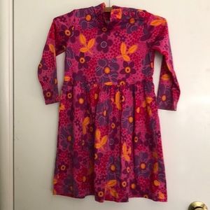 Hanna Andersson Pink Floral long sleeve Dress 110